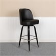 Flash Furniture Metal Barstool With Swivel Bucket Seat In Black