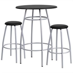 flash furniture contemporary bar height table and stool set