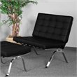 Flash Furniture Hercules Flash Leather Tufted Lounge Guest Chair in Black