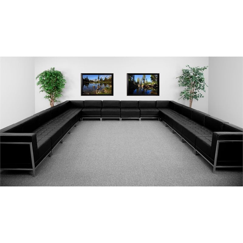 Flash Furniture Hercules Imagination Series 16-Piece Sectional Configuration in Black