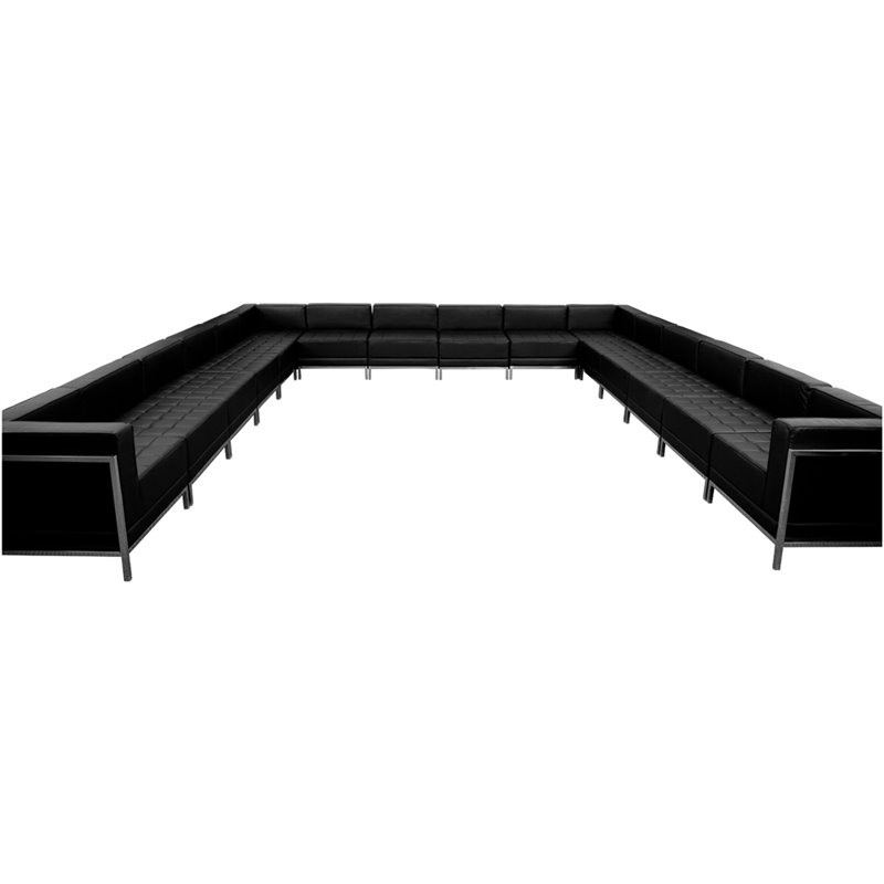 Flash Furniture Hercules Imagination Series 16-Piece Sectional Configuration in Black