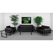 Flash Furniture Hercules Lesley Series Reception Set in Black