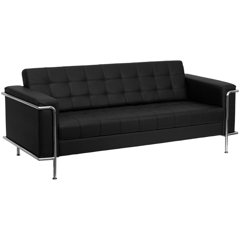 Flash Furniture Hercules Lesley Series Reception Set in Black