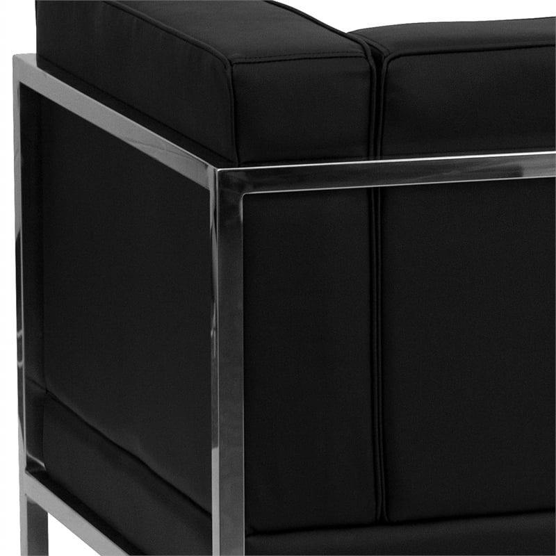 Flash Furniture Hercules Imagination 9 Piece Leather Sectional Set in Black
