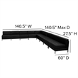 Flash Furniture Hercules Imagination 9 Piece Leather Sectional Set in Black