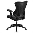 Flash Furniture High Back Mesh Leather Office Chair in Black