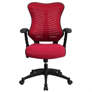 Flash Furniture High Back Mesh Office Chair in Burgundy