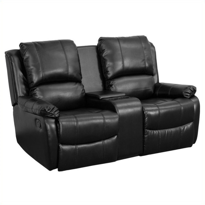 Flash Furniture 2 Seat Home Theater, White Leather Theater Sofa Review