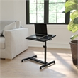 Flash Furniture Adjustable Mobile Laptop Cart in Black