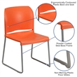 Flash Furniture Hercules Contoured Back Stacking Chair in Orange