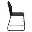 Flash Furniture Hercules Air Vent Sled Base Stacking Chair in Black