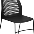 Flash Furniture Hercules Air Vent Sled Base Stacking Chair in Black