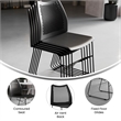 Flash Furniture Hercules Air Vent Sled Base Stacking Chair in Black