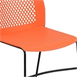 Flash Furniture Hercules Air Vent Sled Base Stacking Chair in Orange