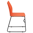 Flash Furniture Hercules Air Vent Sled Base Stacking Chair in Orange