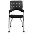 Flash Furniture Galaxy Mobile Plastic Nesting Folding Chair in Black