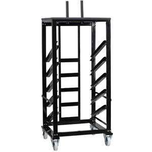 flash furniture contemporary cocktail table steel dolly in black