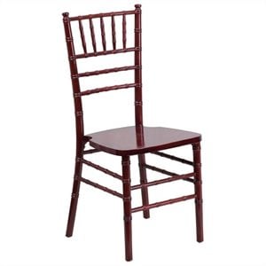 Flash Furniture Hercules Wood Chiavari Stacking Dining Side Chair in Mahogany