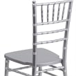 Flash Furniture Hercules Wood Chiavari Stacking Dining Side Chair in Silver