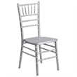 Flash Furniture Hercules Wood Chiavari Stacking Dining Side Chair in Silver