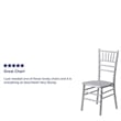 Flash Furniture Hercules Wood Chiavari Stacking Dining Side Chair in Silver