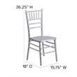Flash Furniture Hercules Wood Chiavari Stacking Dining Side Chair in Silver