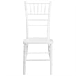 Flash Furniture Hercules Wood Chiavari Stacking Dining Side Chair in White