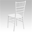 Flash Furniture Hercules Wood Chiavari Stacking Dining Side Chair in White