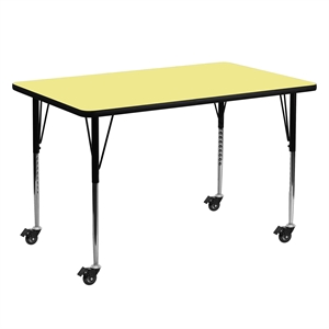 Flash Furniture 31&quot Thermal Fused Top Activity Table in Yellow