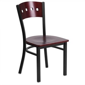 flash furniture hercules restaurant dining chair in mahogany