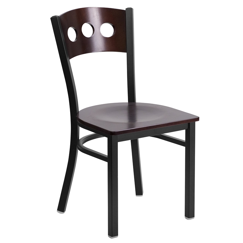 Flash Furniture Hercules Restaurant Dining Chair in Walnut
