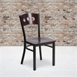Flash Furniture Hercules Restaurant Dining Chair in Walnut