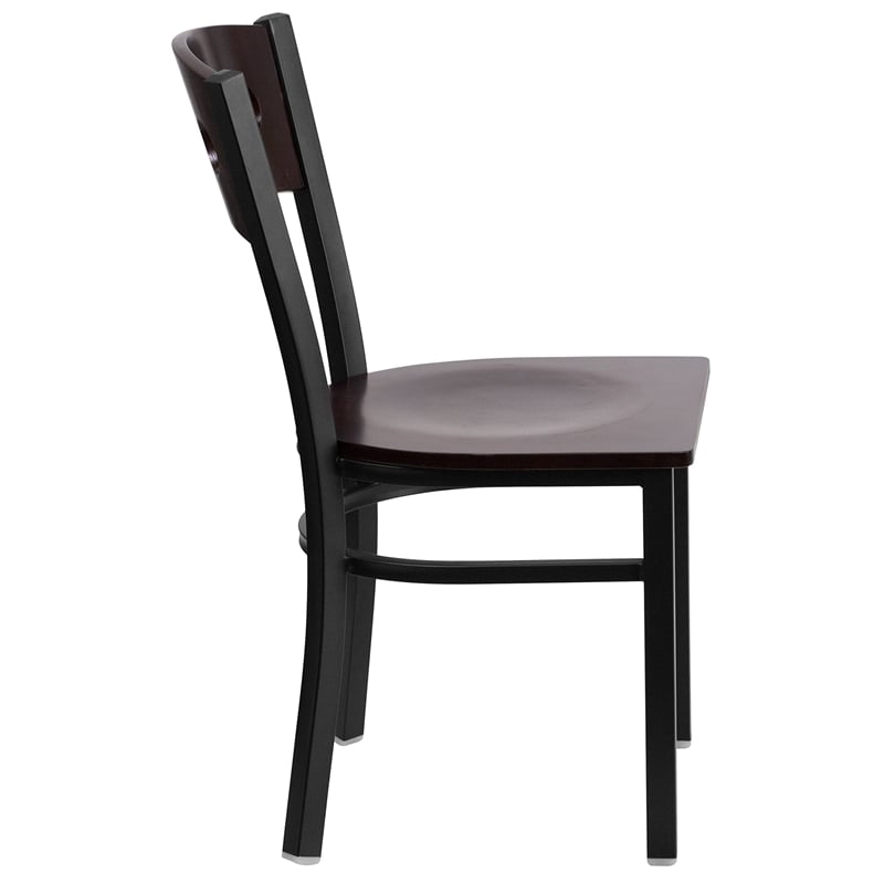 Flash Furniture Hercules Restaurant Dining Chair in Walnut