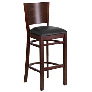 Flash Furniture Lacey 43.5&quot Upholstered Restaurant Bar Stool in Black