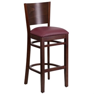 Flash Furniture Lacey 43.5&quot Upholstered Restaurant Bar Stool in Burgundy