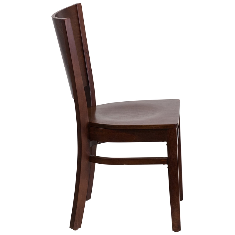 Flash Furniture Lacey Restaurant Dining Chair in Walnut