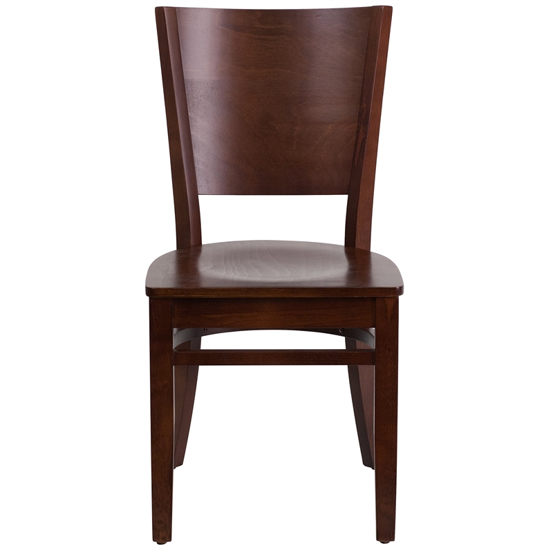 Flash Furniture Lacey Restaurant Dining Chair in Walnut