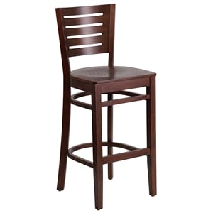 Flash Furniture Darby 43.5&quot Restaurant Bar Stool in Walnut