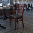 Flash Furniture Darby Upholstered Restaurant Dining Chair in Walnut and Black