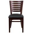 Flash Furniture Darby Upholstered Restaurant Dining Chair in Walnut and Black