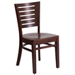 Flash Furniture Darby Restaurant Dining Chair in Walnut