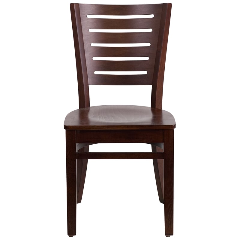Flash Furniture Darby Restaurant Dining Chair in Walnut