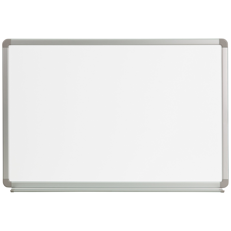 Flash Furniture 2' x 3' Aluminum Magnetic Marker Board in White