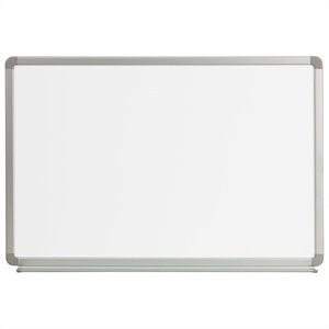 flash furniture contemporary aluminum framed magnetic dry erase marker board in white