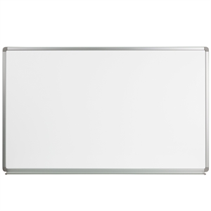 Flash Furniture 3' x 5' Galvanized Aluminum Steel Magnetic Marker Board in White