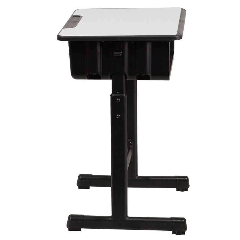 Flash Furniture Student Desk in Black and Gray