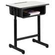 Flash Furniture Student Desk in Black and Gray