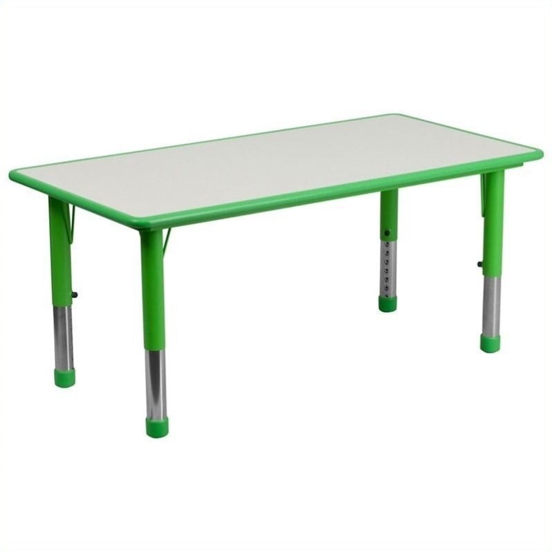 Flash Furniture Plastic Activity Table in Green