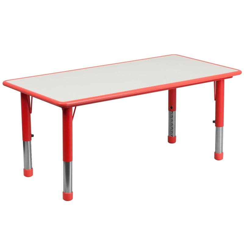 Flash Furniture Plastic Activity Table in Red