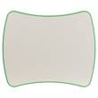 Flash Furniture Curved Rectangular Plastic Activity Table in Green